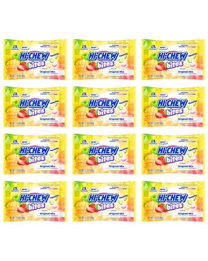 Morinaga HI-CHEW Bites Original Mix Chewy Candy, Pack of 12 Bags, 2.12oz each