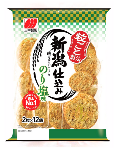 三幸製菓Sanko Niigata Shikomi Norishio slightly Salty Seaweed Rice Crack 4.02oz/100g